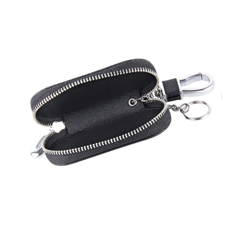 Universal Pure Cow Leather Waist Hanging Zipper Wallets Key Holder Bag (No Include Key) by buy2fix