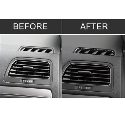 Car Carbon Fiber Air Outlet Decorative Sticker for Volkswagen Golf 7 2013-2017, Left Drive by buy2fix