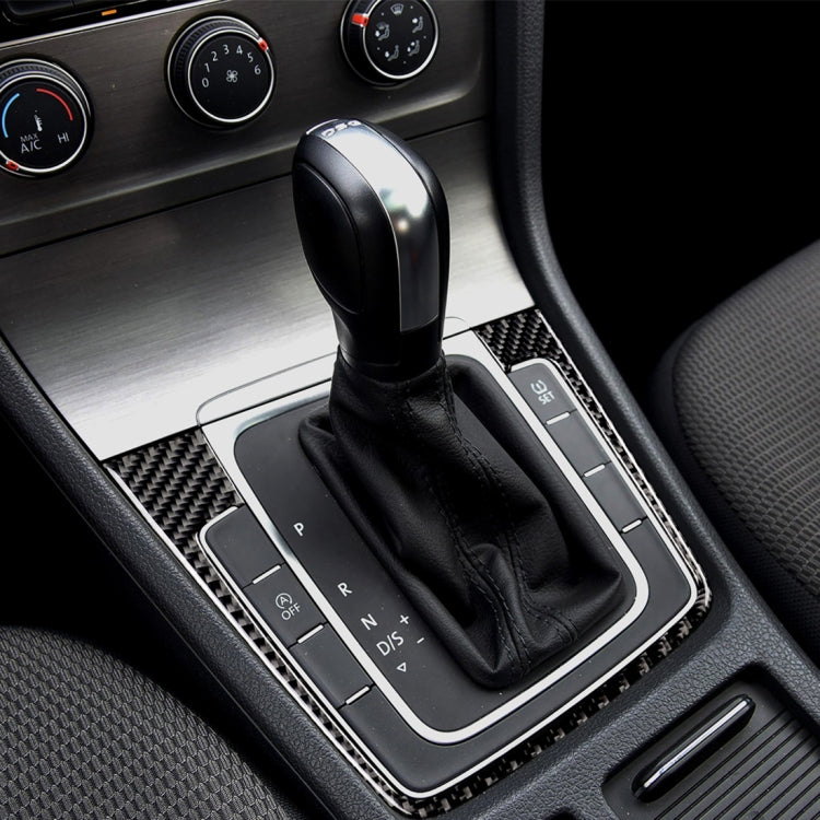 Car Carbon Fiber Gear Position Panel Frame Decorative Sticker for Volkswagen Golf 7 2018-, without Hole and Start and Stop, Left Drive by buy2fix