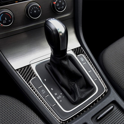Car Carbon Fiber Gear Position Panel Frame Decorative Sticker for Volkswagen Golf 7 2018-, without Hole and Start and Stop, Left Drive by buy2fix