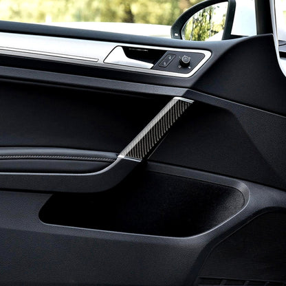 Car Carbon Fiber Door Handle Decorative Sticker for Volkswagen Golf 7 2013-2017 by buy2fix