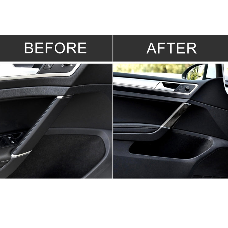 Car Carbon Fiber Door Handle Decorative Sticker for Volkswagen Golf 7 2013-2017 by buy2fix