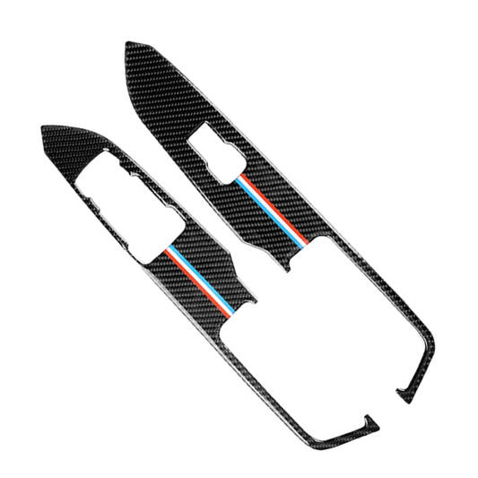2 PCS Car USA Color Carbon Fiber Window Lift Panel Decorative Sticker for Ford Mustang 2015-2017, Left Drive by buy2fix