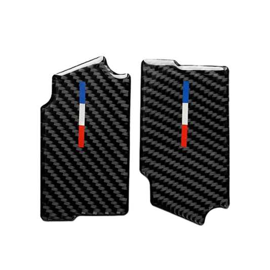 2 PCS Car USA Color Carbon Fiber Door Inner Handle Wrist Panel Decorative Sticker for Ford Mustang 2015-2017 by buy2fix