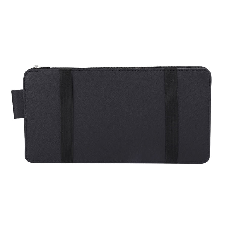 Car Sun Visor Board Paper Tissue Box CD Case Zipper Holder Card Bag Organizer (Black) by buy2fix
