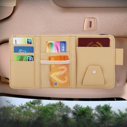 Car Sun Visor Board Paper Tissue Box CD Case Zipper Holder Card Bag Organizer (Yellow) by buy2fix