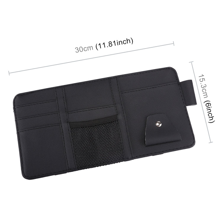 Universal Car Sun Visor Board Paper Tissue Box CD Storage Case Holder Card Bag Organizer (Black) by buy2fix