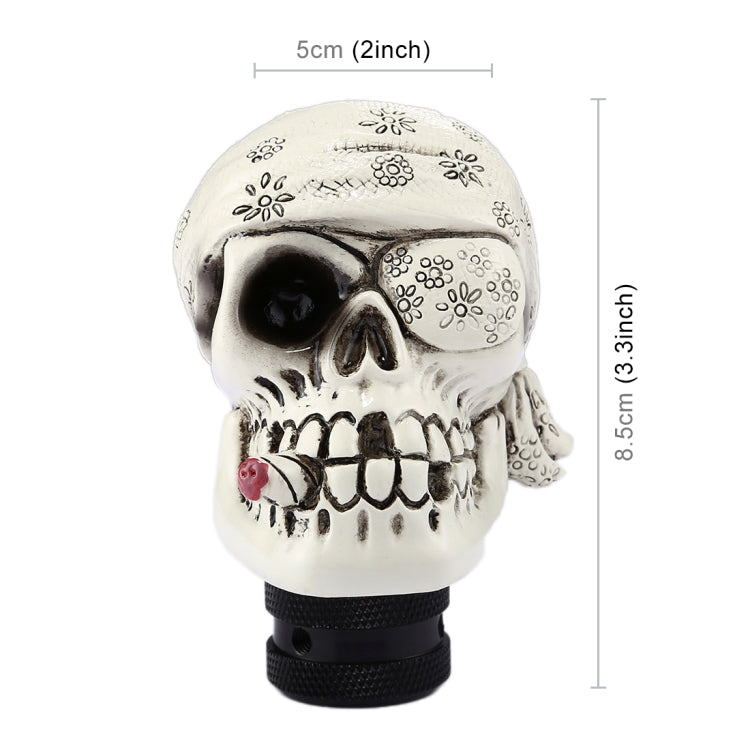 Pirate Skull Shaped Universal Vehicle Car Shifter Cover Manual Automatic Gear Shift Knob (White) - Shift Knob by buy2fix | Online Shopping UK | buy2fix