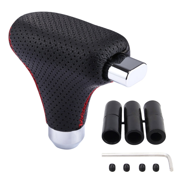 Universal Vehicle Car Black Leather Shifter Cover Manual Automatic Gear Shift Knob by buy2fix