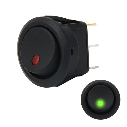 20 Ampere 12 Volt Dreifachstecker LED ON OFF Kippschalter (grünes Licht)