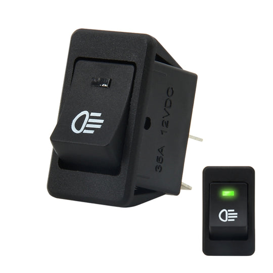 30 Ampere 12 Volt Vier Stecker LED ON OFF Auto Nebelscheinwerfer Schalter (Grünes Licht)