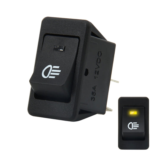 30 Ampere 12 Volt Vier Stecker LED EIN AUS Auto Nebelscheinwerfer Schalter (Gelbes Licht)