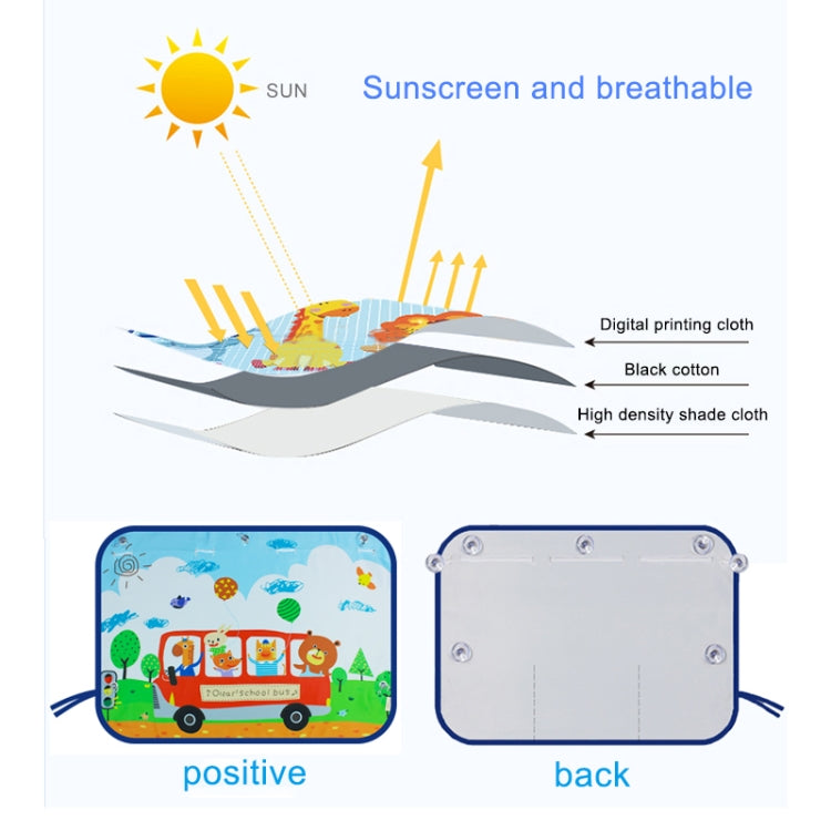 Car Large Rear Window Sunscreen Insulation Window Sunshade Cover, Size: 70*50cm by buy2fix