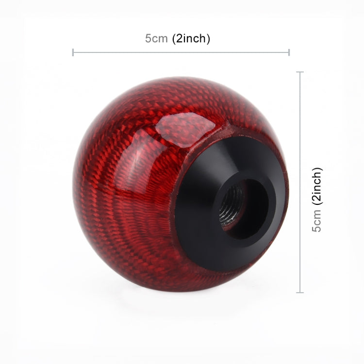 Universal Vehicle Car Shifter Cover Manual Automatic Carbon Fiber Ball Gear Shift Knob - Shift Knob by buy2fix | Online Shopping UK | buy2fix