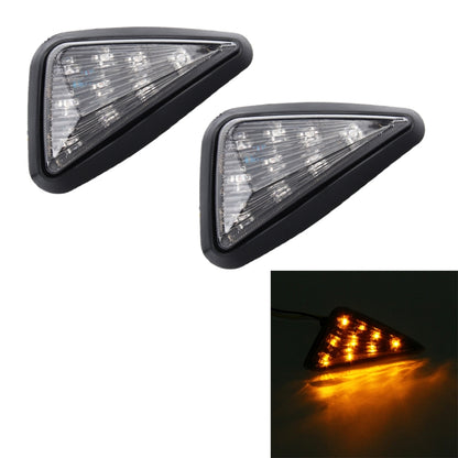 2 PCS Triangle Shape DC 12V Motorcycle 9-LED Yellow Light Turn Signal Indicator Blinker Light - Turn Signal by buy2fix | Online Shopping UK | buy2fix