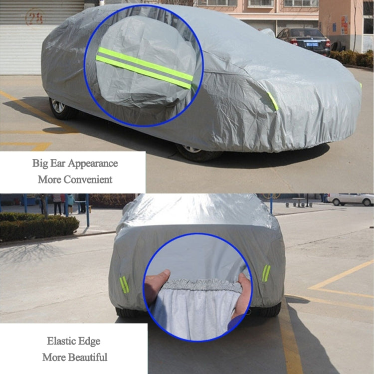 PVC Anti-Dust Sunproof SUV Car Cover with Warning Strips, Fits Cars up to 5.1m(199 inch) in Length - PE Material by buy2fix | Online Shopping UK | buy2fix