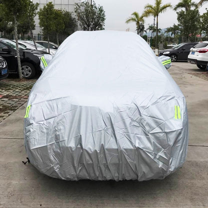 Outdoor Universal Anti-Dust Sunproof SUV Car Cover with Warning Strips, Fits Cars up to 5.3m(207 Inches) In Length - PE Material by buy2fix | Online Shopping UK | buy2fix