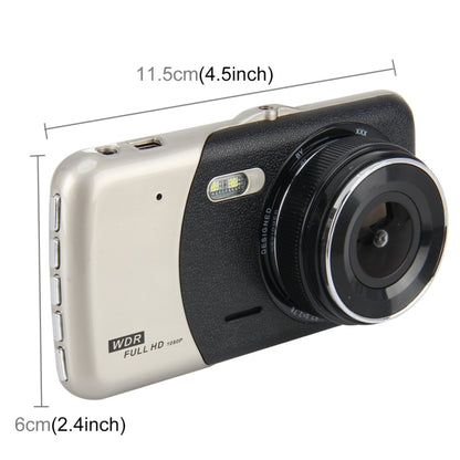 4 inch HD Video Recording HD Display Car Recorder with Separate F2.0 Camera, 12MP 170 Degrees Wide-angle/ Rear View Loop Recording/ G-Sensor Recording/ WDR Full HD/ Front Camera 1080P/ Rear Camera 720P/ Support 32G TF Card by buy2fix