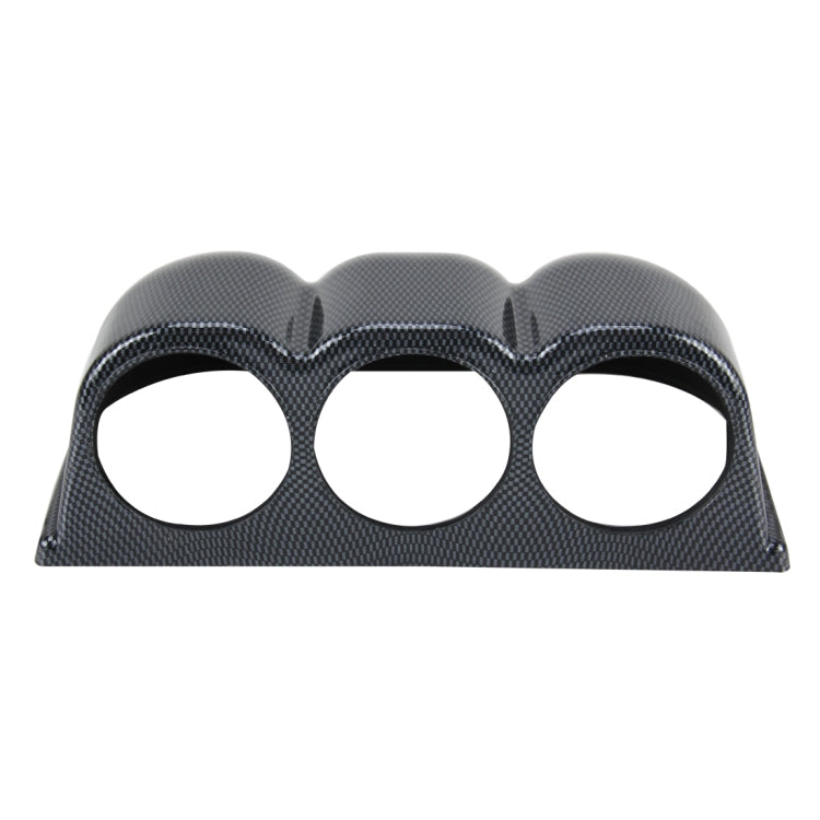 60mm Universal Horizontal Carbon lead Material 3 Triple Auto Car Dash Gauge Meter Pod Mount Holder Dashboard 3 Hole Cup Vehicle Performance Meter Instrument Accessories by buy2fix