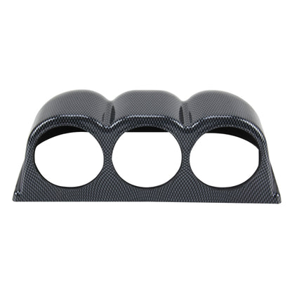60mm Universal Horizontal Carbon lead Material 3 Triple Auto Car Dash Gauge Meter Pod Mount Holder Dashboard 3 Hole Cup Vehicle Performance Meter Instrument Accessories by buy2fix