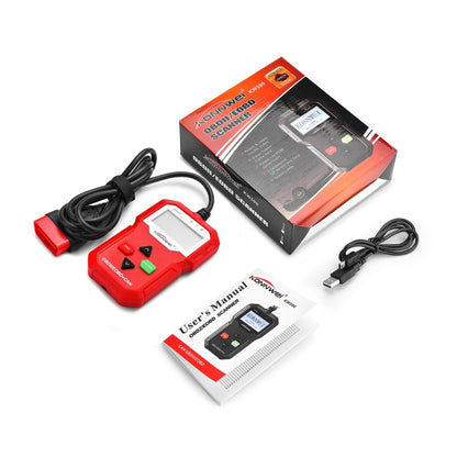 KONNWEI KW590 Mini OBDII Car Auto Diagnostic Scan Tools Auto Scan Adapter Scan Tool (Can Only Detect 12V Gasoline Car)(Red) - In Car by KONNWEI | Online Shopping UK | buy2fix