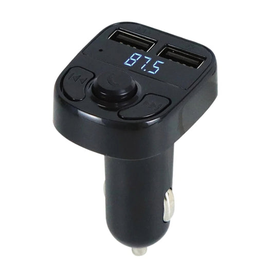 X8 Car MP3 Wireless Stereo Music Player Full Frequent FM Transmitter Wireless Car Charger Adapter with Dual USB Ports Digital Display Support U Disk and TF Card Wireless Headset for Mobile Phone by buy2fix