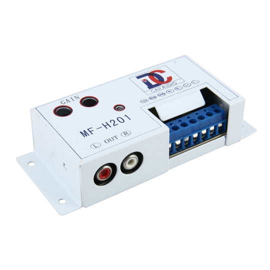 Auto-Audio-Lautsprecher-Pegelwandler, hoher VF, dreht niedrigen VF, Auto-Auto-Hoch-zu-Niedrig-Impedanz-Konverter-Adapter, Lautsprecher auf RCA-Leitung
