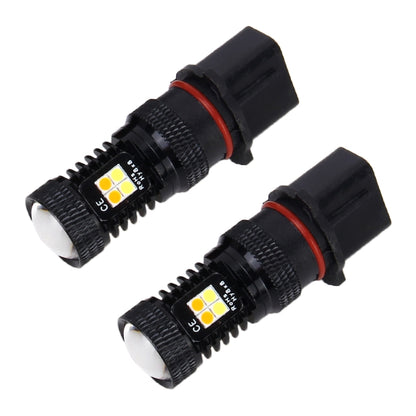 2 PCS Super Bright P13W DC 12V 5W 350LM Auto Car Fog Light with 16 SMD-3030 LED Bulbs Lamp, White + Yellow Light - Fog / Driving Lights by buy2fix | Online Shopping UK | buy2fix