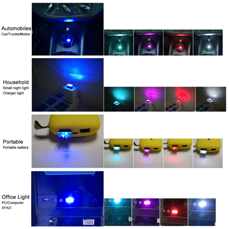 Universal PC Car USB LED Atmosphere Lights Emergency Lighting Decorative Lamp(Blue Light) - Atmosphere lights by buy2fix | Online Shopping UK | buy2fix