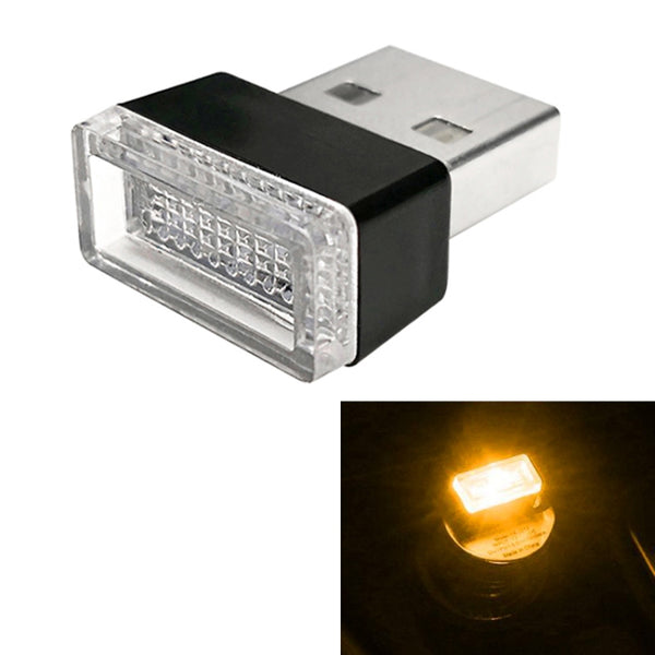 Universal PC Car USB LED Atmosphere Lights Emergency Lighting Decorative Lamp (Yellow Light) by buy2fix