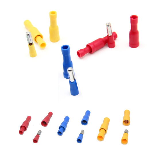 60 in 1 Mixed Cold Press Electrical Insulated Terminals Bullet Solderless Crimp Connectors Kit by buy2fix