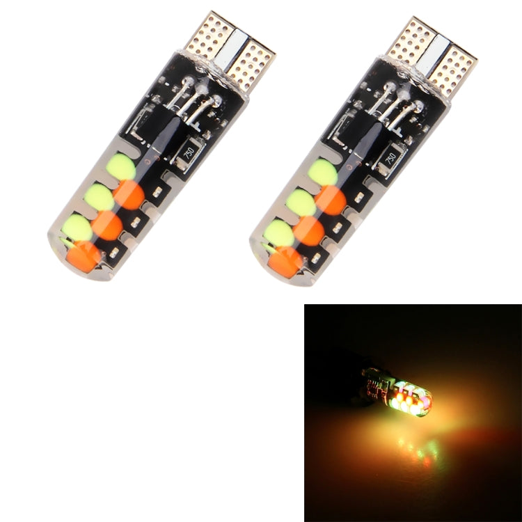 2 PCS W5W 194 T10 Multi Colors COB 12 SMD RGB LED Bulbs with Remote Control Wedge Side Lights License Plate Lamp, DC 12V - Clearance Lights by buy2fix | Online Shopping UK | buy2fix