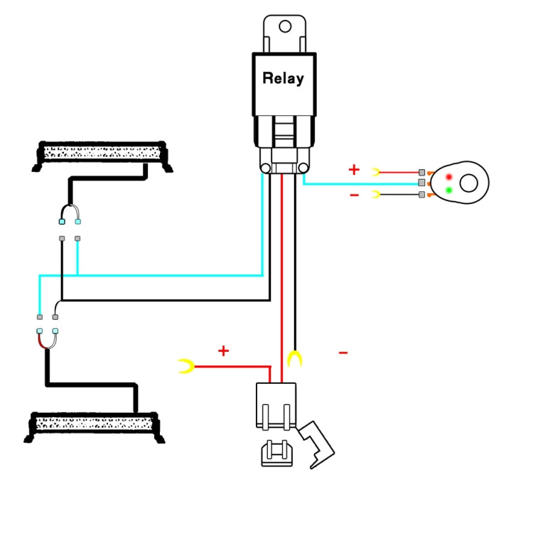 Offroad Driving 180W Light Bar Wiring Harness with Fuse 40 Amp Relay ON/OFF Switch - Wires by buy2fix | Online Shopping UK | buy2fix