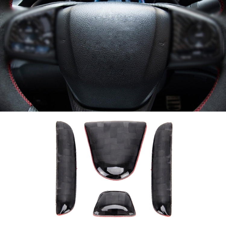 4 in 1 Steering Wheel H Logo Trim Decal Sticker for Honda Civic 10th Gen 2016-2019 by buy2fix