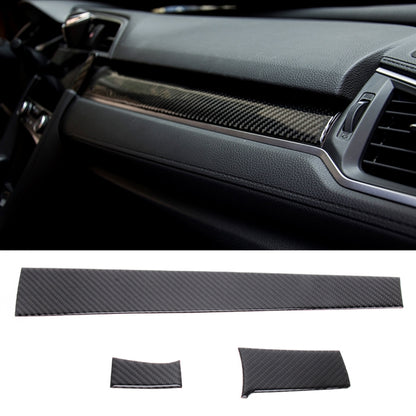 3 in 1 Carbon Fiber Central Control Gears Shift Panel Cover Trim Decals Decorative Sticker for Honda Civic 10th Gen 2016-2019, Left Driving by buy2fix