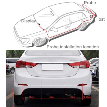 Car Buzzer Reverse Backup Radar System - Premium Quality 4 Parking Sensors Car Reverse Backup Radar System with LCD Display(Brown) - In Car by buy2fix | Online Shopping UK | buy2fix