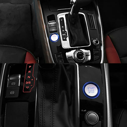 Car Engine Start Key Push Button Ring Trim Aluminum Alloy Sticker Decoration for Audi(Blue) by buy2fix
