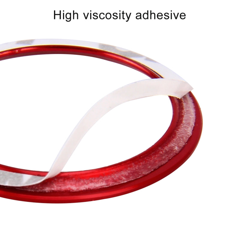 Car Engine Start Key Push Button Ring Trim Aluminum Alloy Sticker Decoration for Audi(Silver) by buy2fix