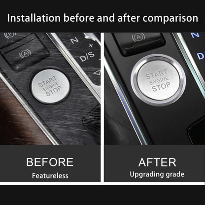 Car Engine Start Key Push Button Ring Trim Aluminum Alloy Sticker Decoration for Audi(Silver) by buy2fix