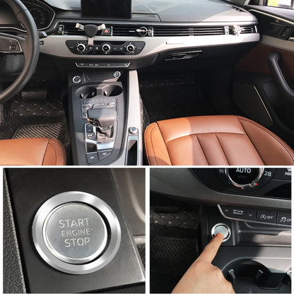 Car Engine Start Key Push Button Ring Trim Aluminum Alloy Sticker Decoration for Audi(Silver) by buy2fix