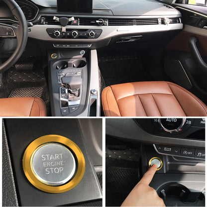 Car Engine Start Key Push Button Ring Trim Aluminum Alloy Sticker Decoration for Audi(Gold) by buy2fix