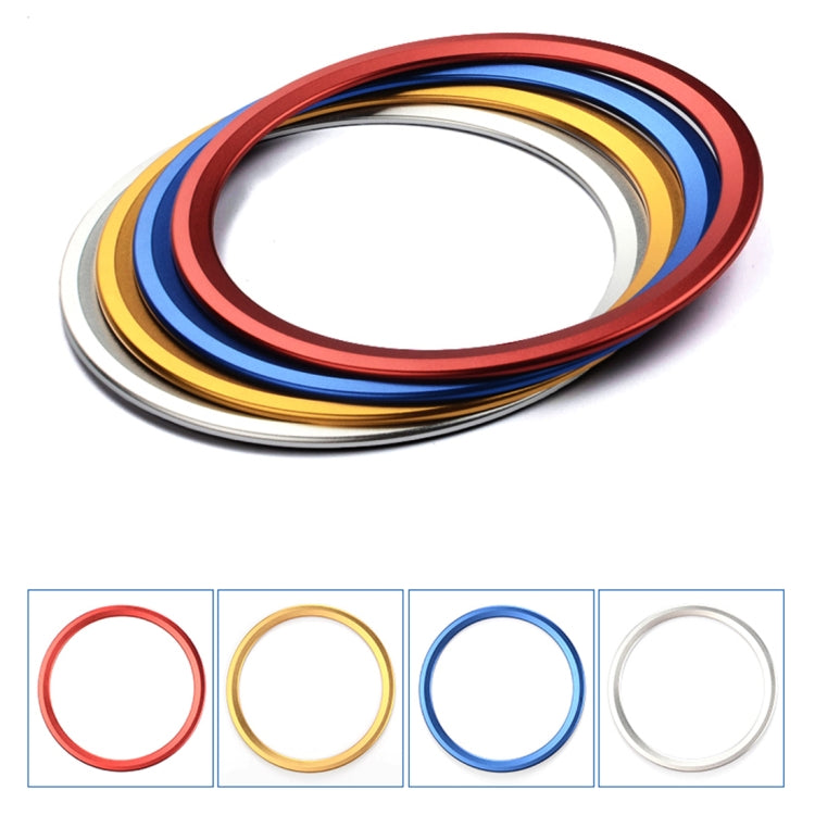 Car Auto Steering Wheel Aluminum Alloy Ring Cover Trim Sticker Decoration for Jaguar(Blue) by buy2fix