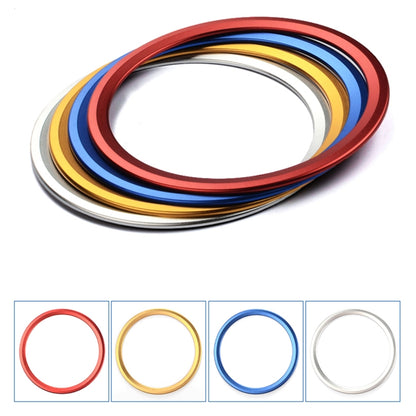 Car Auto Steering Wheel Aluminum Alloy Ring Cover Trim Sticker Decoration for Jaguar(Blue) by buy2fix