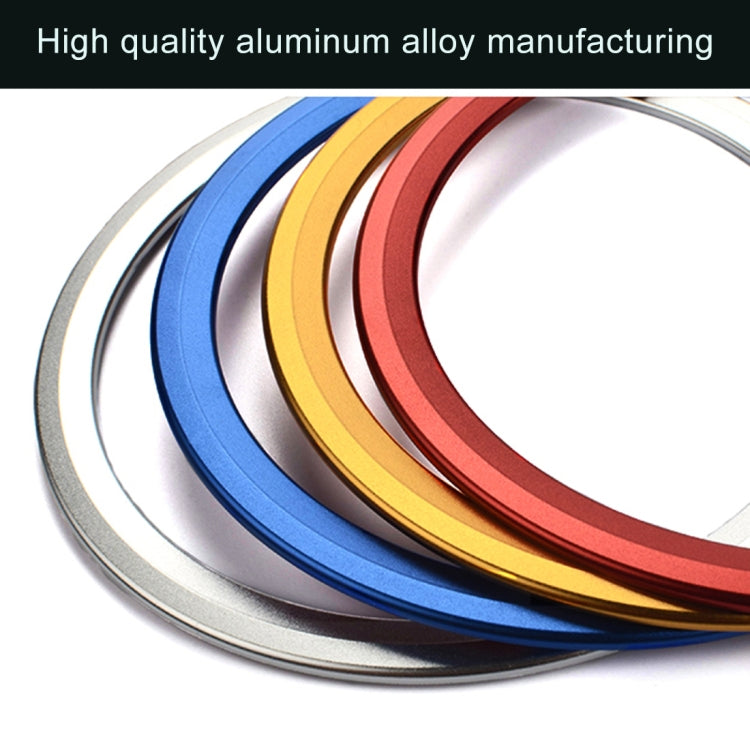 Car Auto Steering Wheel Aluminum Alloy Ring Cover Trim Sticker Decoration for Jaguar(Gold) by buy2fix