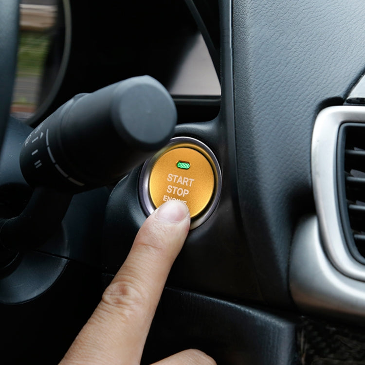 3D Aluminum Alloy Engine Start Stop Push Button Cover Trim Decorative Sticker for Mazda CX4 / CX5 / Axela / ATENZA(Yellow) by buy2fix