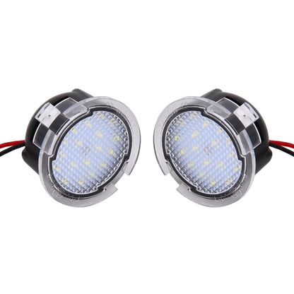 2 PCS DC 12V 2W 6000K 120LM 18-LED Side Rear View Mirror Puddle Lights Lamp for Ford 2013-2017 Explorer/2015-2017 Taurus/2015-2017 Edge/2015-2017 Mondeo - Others by buy2fix | Online Shopping UK | buy2fix