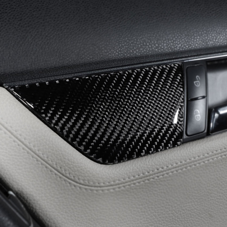 2 PCS Car Carbon Fiber Right Drive Seat Adjustment Panel Decorative Sticker for Mercedes-Benz W204 2007-2013 by buy2fix