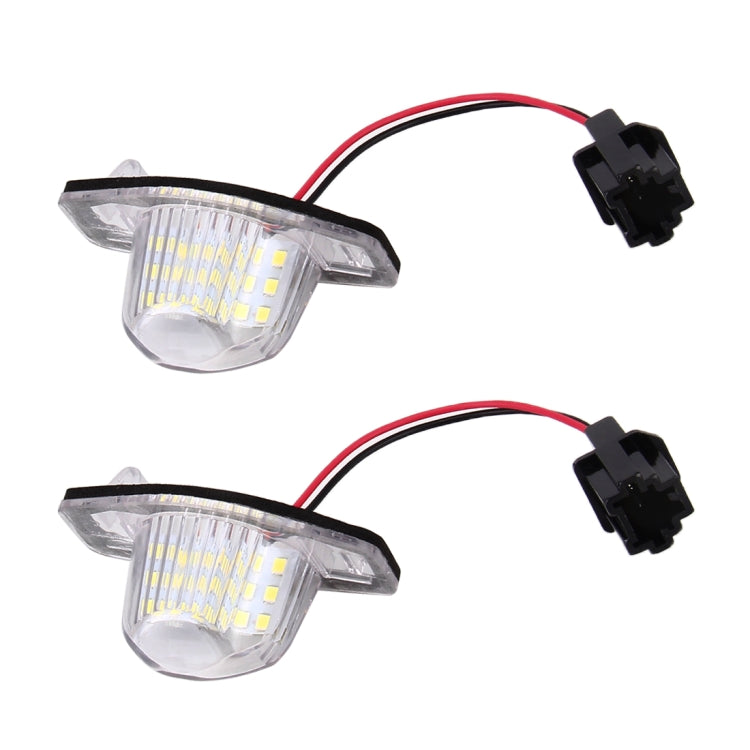 2 PCS DC 12V 2W 120LM 6000K LED License Plate Light 18-SMD 3528 Bulbs Lamps for Honda JAZZ(FIT) 02-17, Odyssay 08-17, Stream 01-05, CR-V 07-17 - License Plate Lights by buy2fix | Online Shopping UK | buy2fix