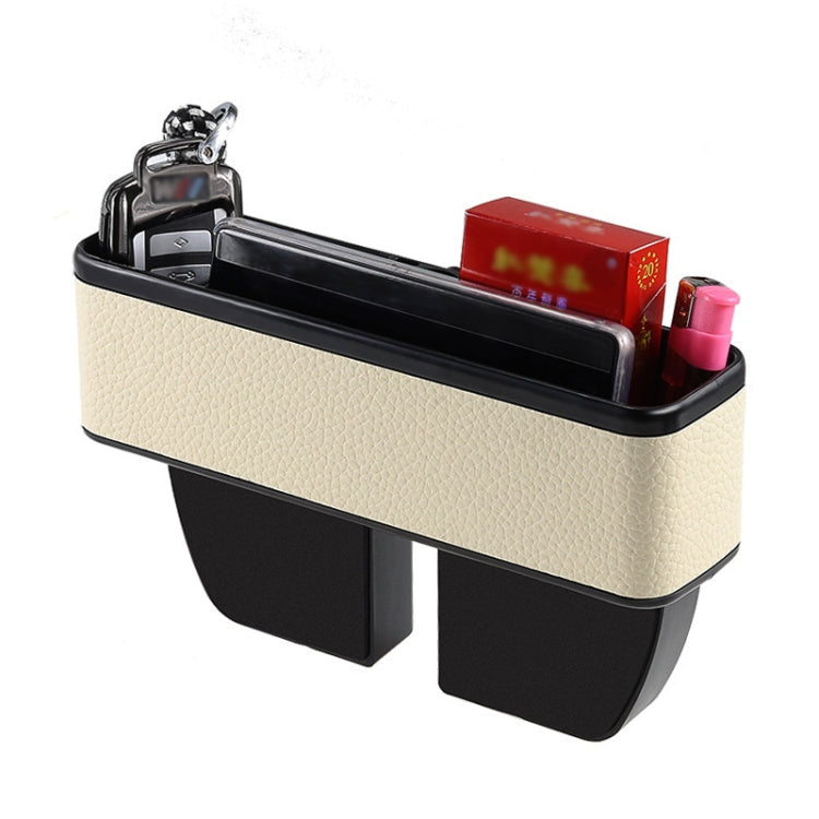 Universal Car Multi-functional Console Side Pocket Seat Gap Side Storage Box (Beige) by buy2fix