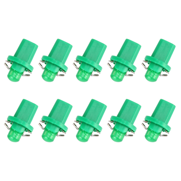 10 PCS 0.4W B8.5 Wedge Instrument Panel COB LED Light Dashboard Gauge Cluster Indicator Lamp Bulb (Green Light) by buy2fix